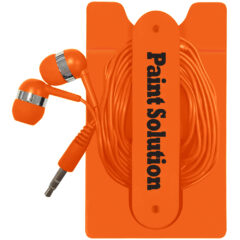 Phone Wallet with Earbuds - 2757_ORN_Silkscreen