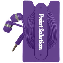 Phone Wallet with Earbuds - 2757_PUR_Silkscreen
