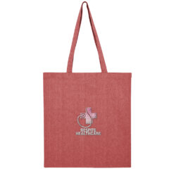 Harlow Heathered Tote Bag - 3211_RED_Embroidery