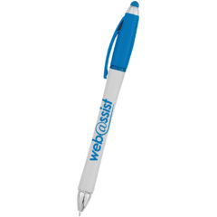 Harmony Stylus Pen with Highlighter - 325_WHTBLU_Silkscreen