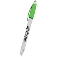 Harmony Stylus Pen with Highlighter - 325_WHTGRN_Silkscreen