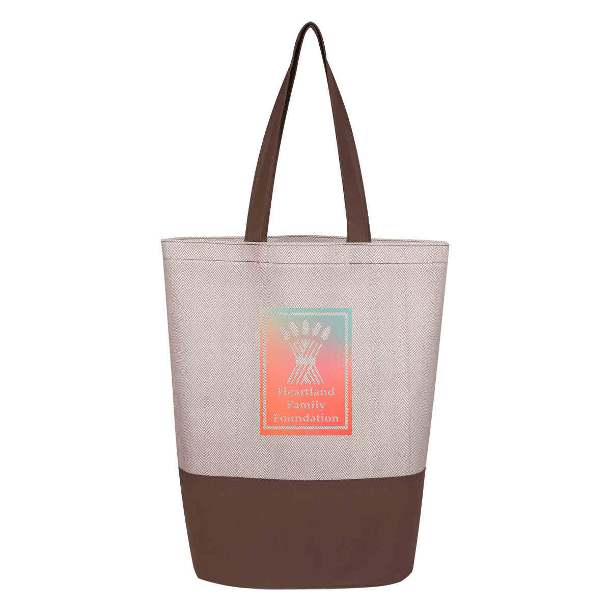 Herringbone Non-Woven Tote Bag - Show Your Logo