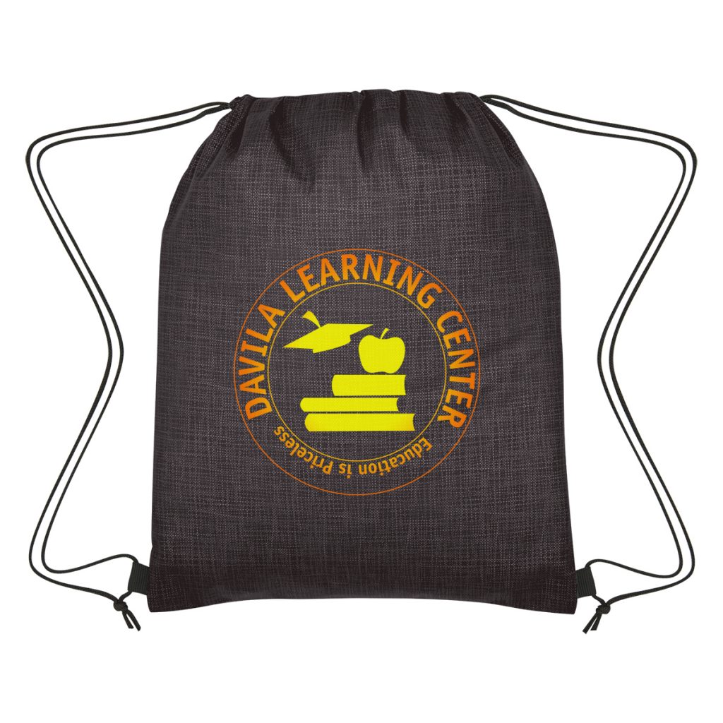 Crosshatch Non-Woven Drawstring Bag - 3369_CHA_Colorbrite