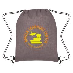Crosshatch Non-Woven Drawstring Bag - 3369_SIL_Colorbrite