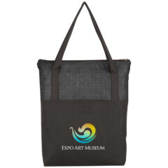 Crosshatch Non-Woven Zippered Tote Bag - 3633_CHA_Colorbrite