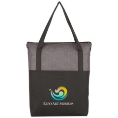 Crosshatch Non-Woven Zippered Tote Bag - 3633_SIL_Colorbrite