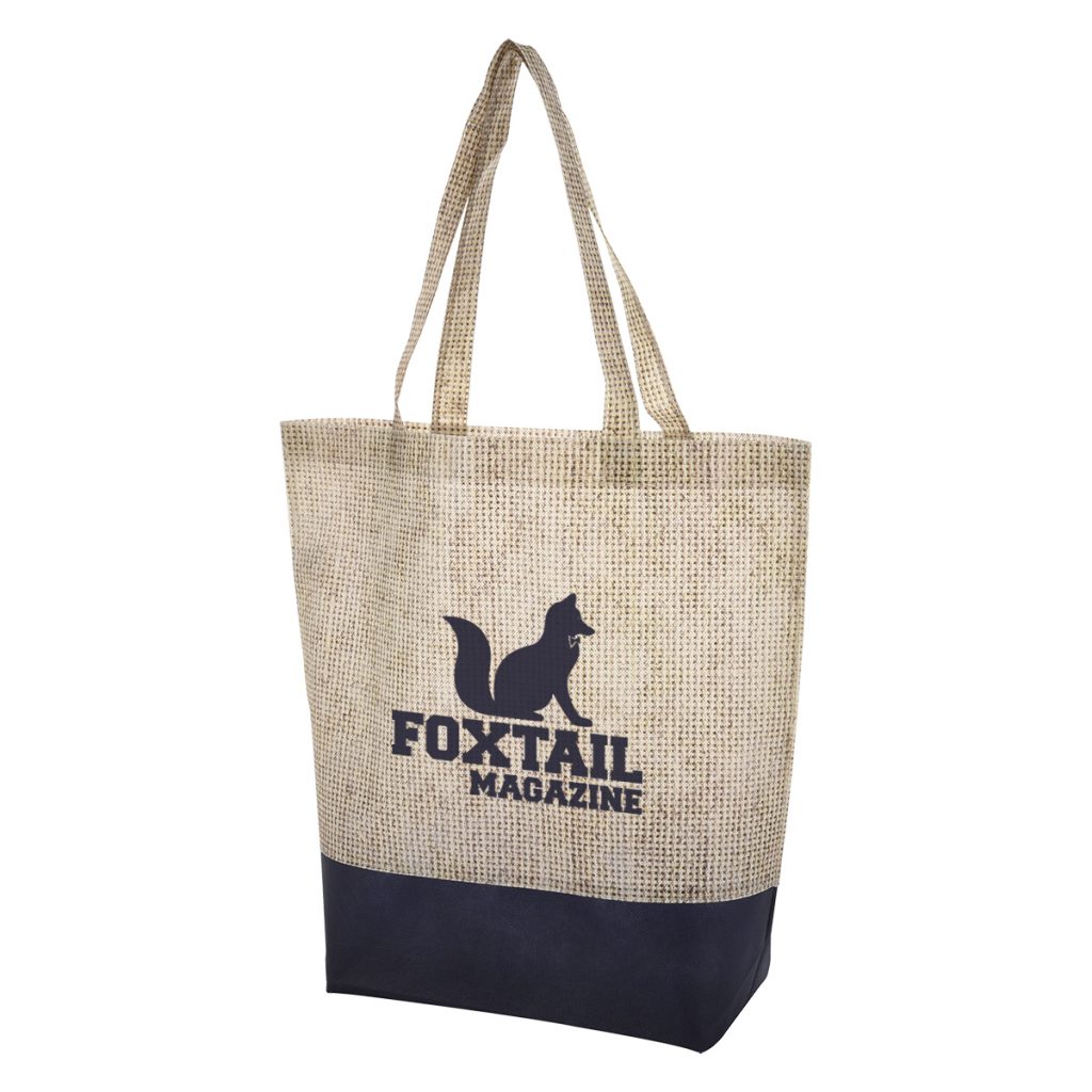 Fairview Non-Woven Tote Bag - 3752_NAV_Silkscreen