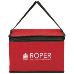 Heathered Non-Woven Cooler Lunch Bag - 421_RED_Silkscreen