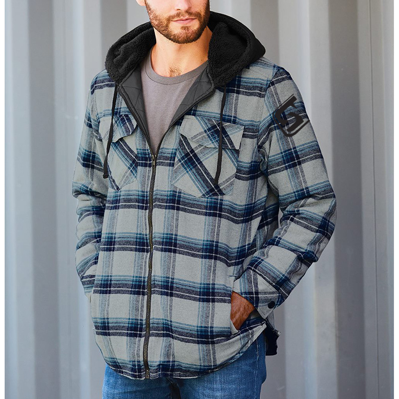 Burnside Quilted Flannel Full-Zip Hooded Jacket - Show Your Logo