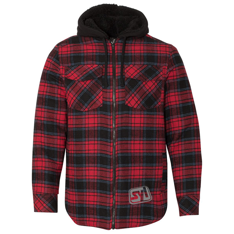 Burnside - Quilted Flannel Full-Zip Hooded Jacket - Show Your Logo