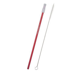 Park Avenue Stainless Steel Straw - 5212_RED_Laser