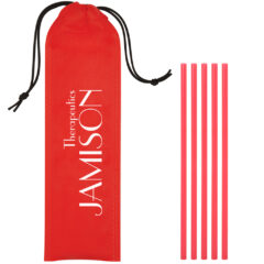 On-the-Go Straws with Pouch - 5239_RED_Silkscreen