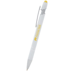Roxbury Incline Stylus Pen - 698_WHTYEL_Silkscreen