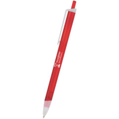 Slim Click Translucent Pen - 785_FSTRED_Silkscreen