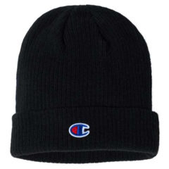 Champion® Ribbed Knit Cuffed Beanie - 82070_f_fm