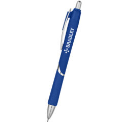 Dotted Grip Sleek Write Pen - 886_BLU_Silkscreen