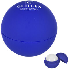 Rubberized Lip Moisturizer Ball - 9284_BLU_Silkscreen