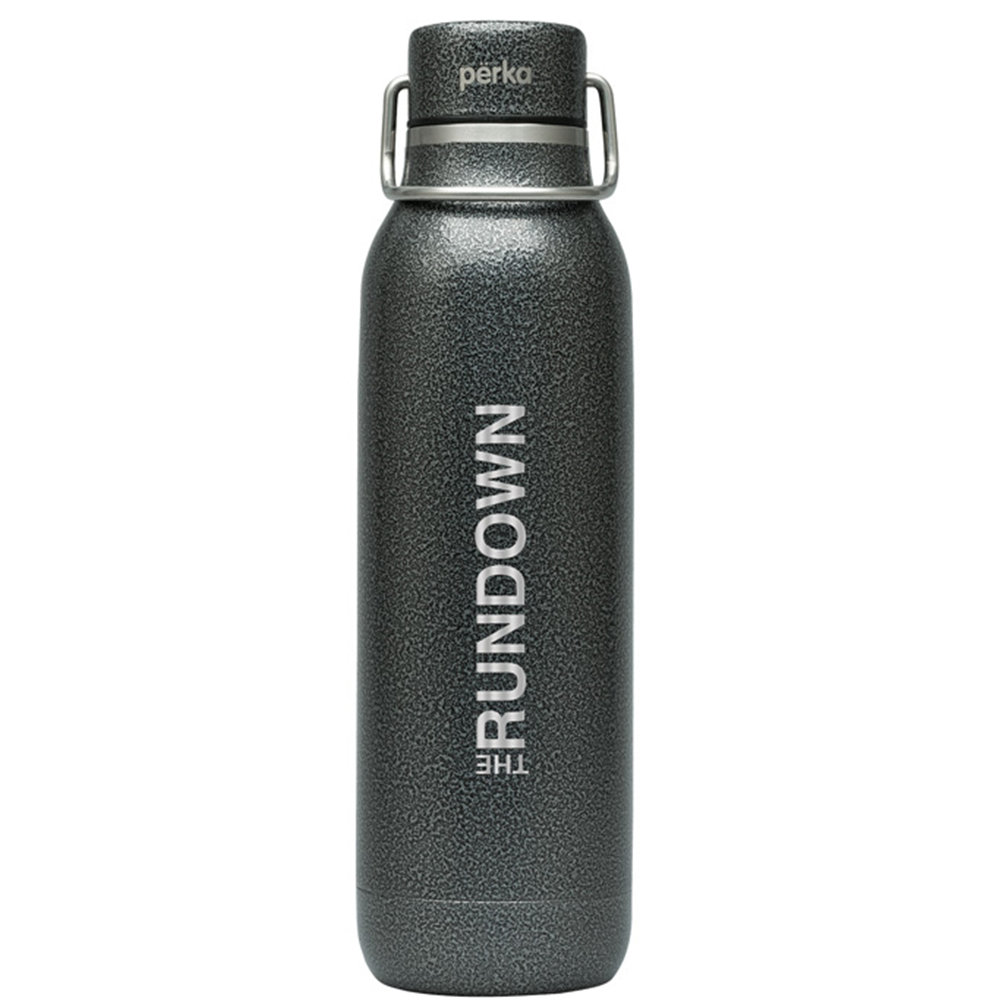 Perka® Dashing Double Wall Stainless Steel Bottle – 20 oz - PerkaDashing20ozDoubleWallStainlessSteelBottlegunmetal