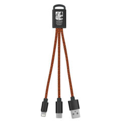 Braided Charging Buddy – 3-in-1 - 2829_ORN_Padprint