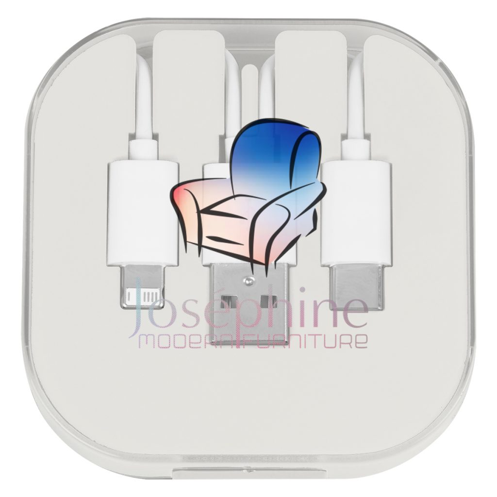 Charge Cable With Phone Stand 3-In-1 - 2933_WHT_Digibrite