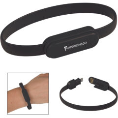 Connector Charging Cable Bracelet 2-In-1 - 2990_BLK_Padprint