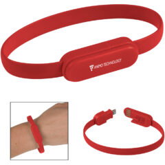 Connector Charging Cable Bracelet 2-In-1 - 2990_RED_Padprint