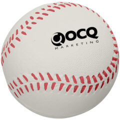 Baseball Shape Stress Reliever - 4090_WHT_Padprint