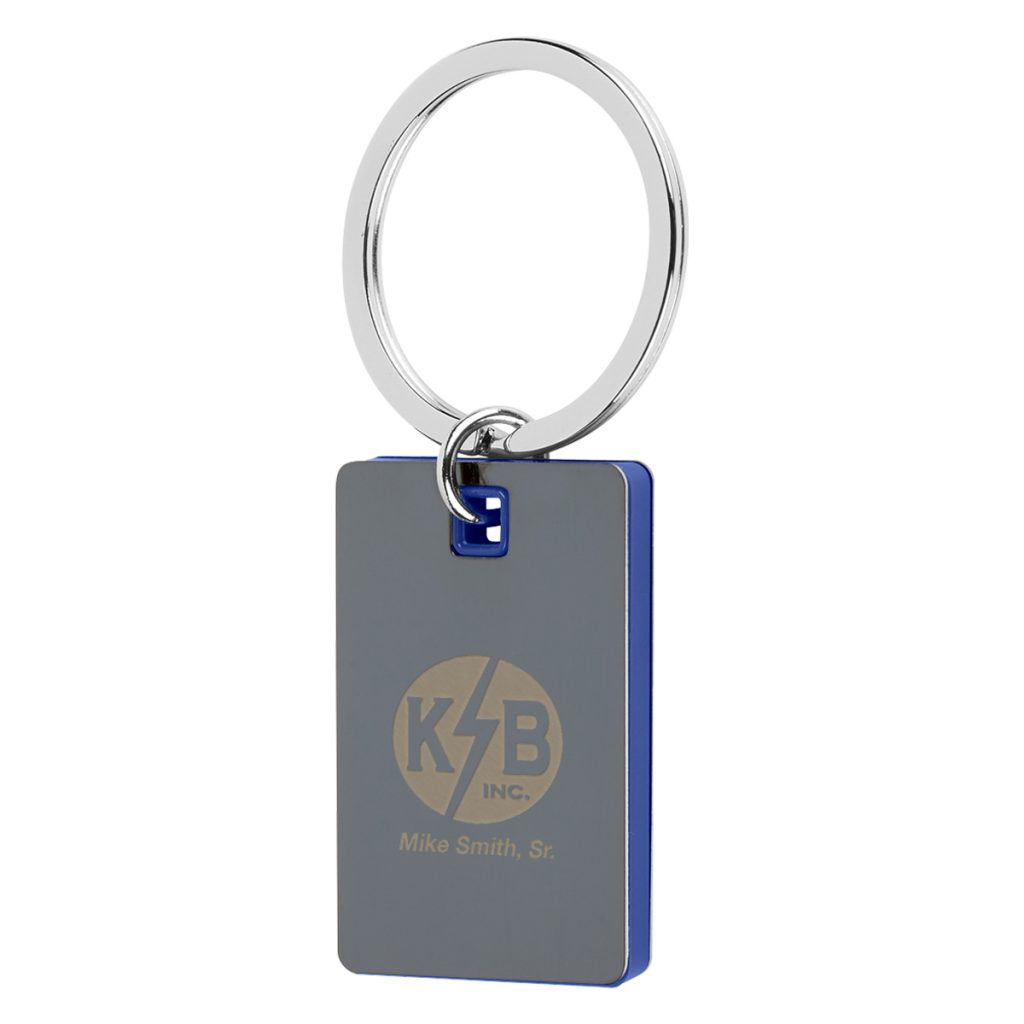 Color Block Mirrored Key Tag - 4796_BLUSIL_Personalization_Laser
