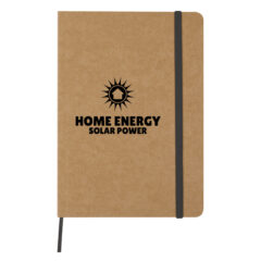 Eco-Inspired Strap Notebook - 6101_NATBLK_Silkscreen
