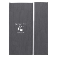 Woodgrain Padfolio with Sticky Notes and Flags - 6114_GRA_Silkscreen