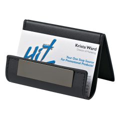 Execu-Buddy Card and Media Stand - 6320_BLK_Cardholder_Inuse