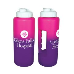 Mood Grip Bottle with Flip Top Cap – 32 oz - 66532_pink_to_purple_w_white_lid