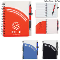 Rainbow Spiral Notebook With Pen - 6928_group