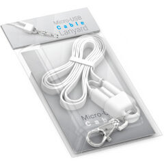 Lanyard Lightning: Charging Cable & Lanyard - 9122_WHT_Packaging_Blank