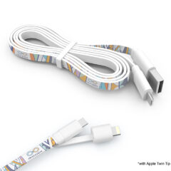 Powerstick Branded Twin Tip Cable – 3′ - 9128_WHT_4CP