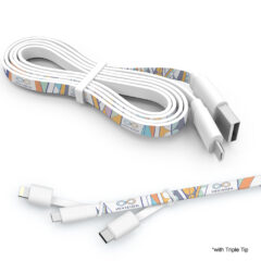 Powerstick Branded Triple Tip Cable – 3′ - 9129_WHT_4CP