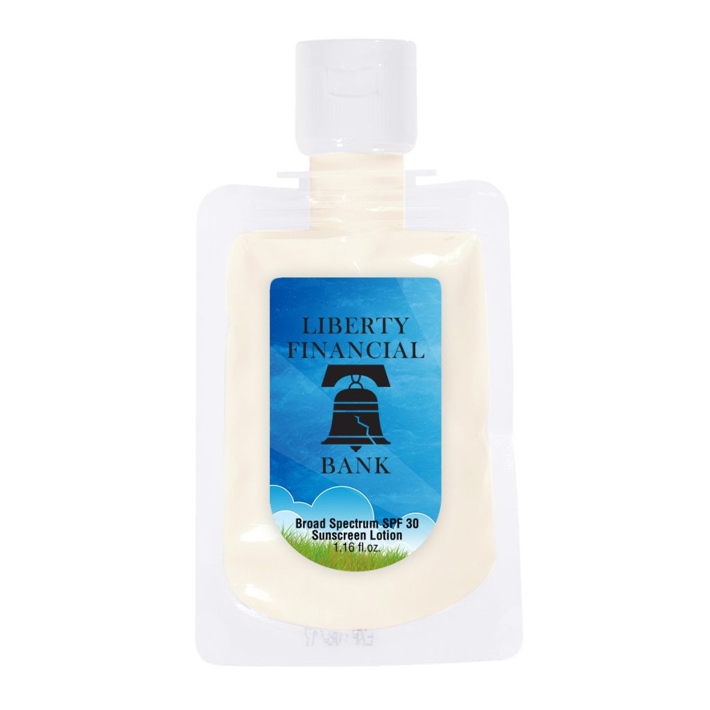SPF 30 Sunscreen Pouch–1 Oz. - 9237_CLR_White_Label