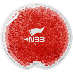 Small Round Gel Beads Hot/Cold Pack - 9467_RED_Silkscreen