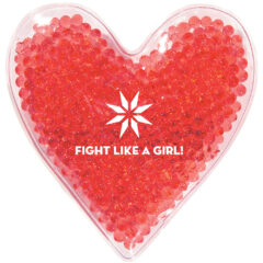 Heart Shape Gel Beads Hot/Cold Pack - 9468_RED_Padprint