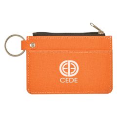 Heathered Card Wallet With Key Ring - 9479_ORN_Silkscreen