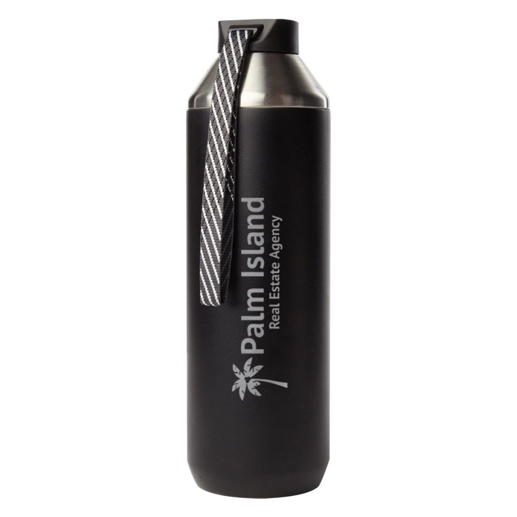 Hydrogen 20–20 Oz. Stainless Steel Water Bottle - 9664_BLK_Laser