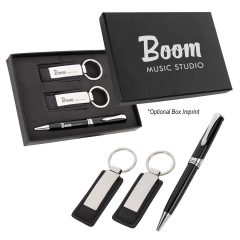 Executive Pen And Leatherette Key Tag Box Set - 9958_group
