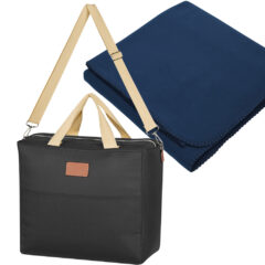 Hefty Cooler Tote Bag With Fleece Blanket - 9981_BLKNAV_Blank