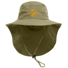 Bucket Sun Hat with Neck Cover - bucketneckcoverolive