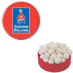Snap Top Tin with Optional Candy - red-label-1123