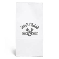 SOS  12# Paper Bag – 7″ x 4.5″ x 13.75″ - sos12white