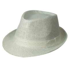 Natural Straw Fedora Hat - strawfedoraallwhite