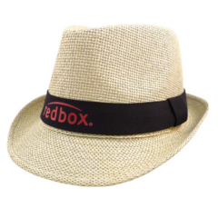 Natural Straw Fedora Hat - strawfedorablack