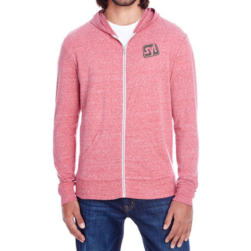 Threadfast Apparel Unisex Triblend Full-Zip Light Hoodie - 302z_ao_p