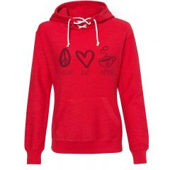 J. America Women’s French Terry Sport Lace Scuba Hooded Pullover - 81794_f_fl